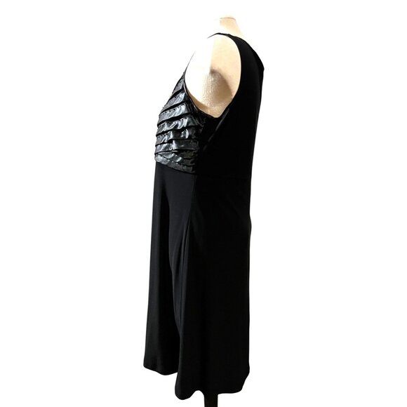 Satin Chic Bouncy Black Cocktail Dress Sz Medium (10/12) by Coldwater Creek Wome - Picture 6 of 10